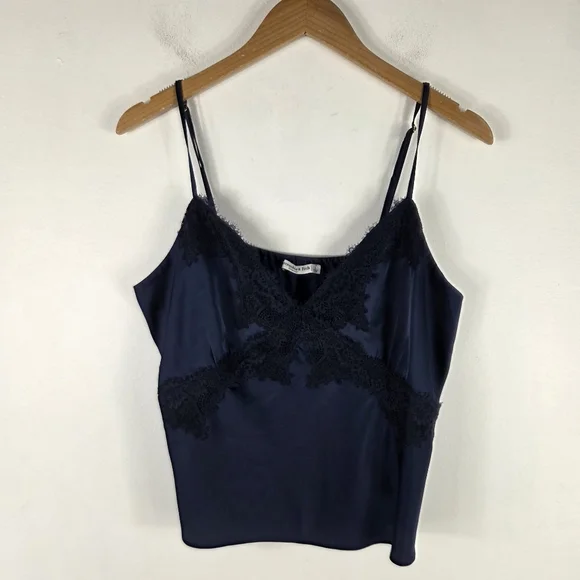 Abercrombie & Fitch Satin Lace Trim Cami Tank Short Set Pajama Set Nightie Set - Picture 4 of 13